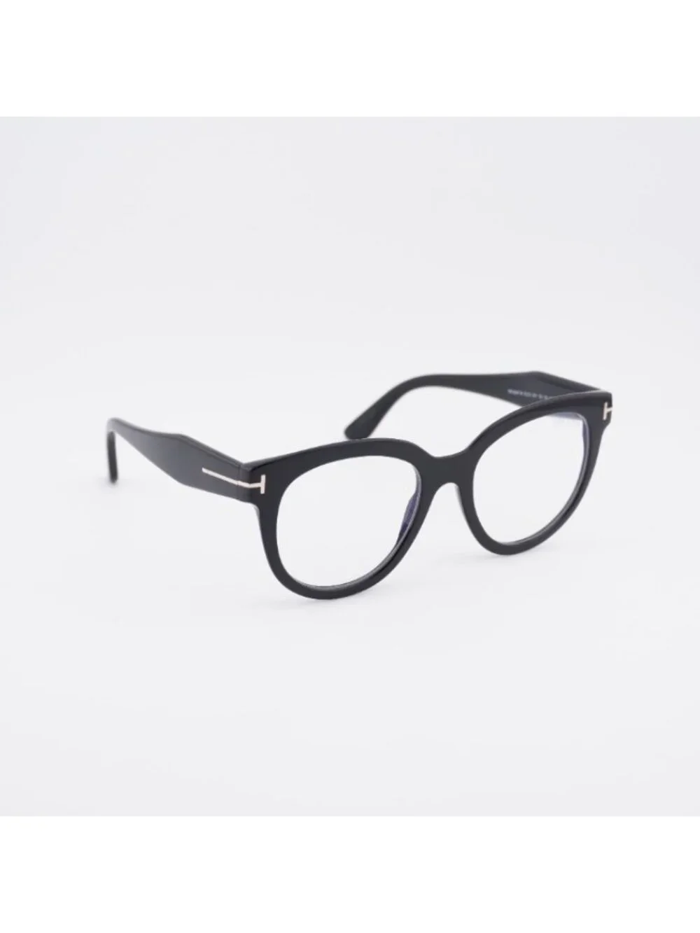 Tom Ford FT5987-B 001 Eyeglasses Black 52mm Round Frame, Blue Light Block